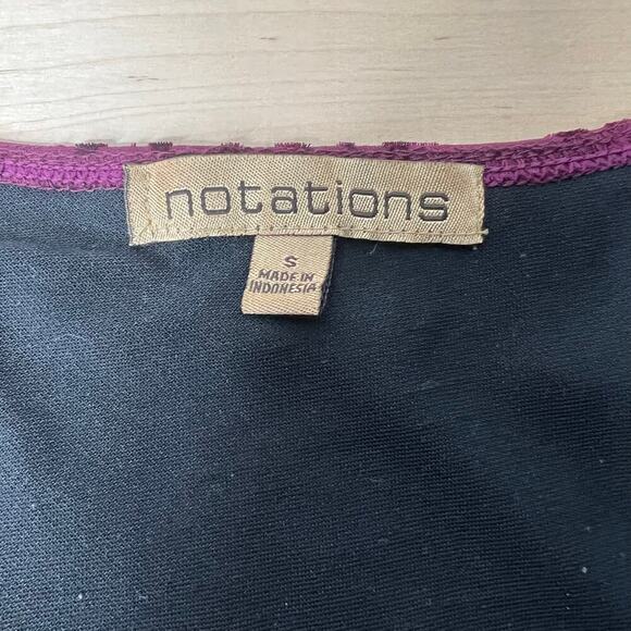 VTG Notations Burgundy Velvet Burnout Babydoll Top Size S Flutter Sleeve Y2K - Picture 8 of 12